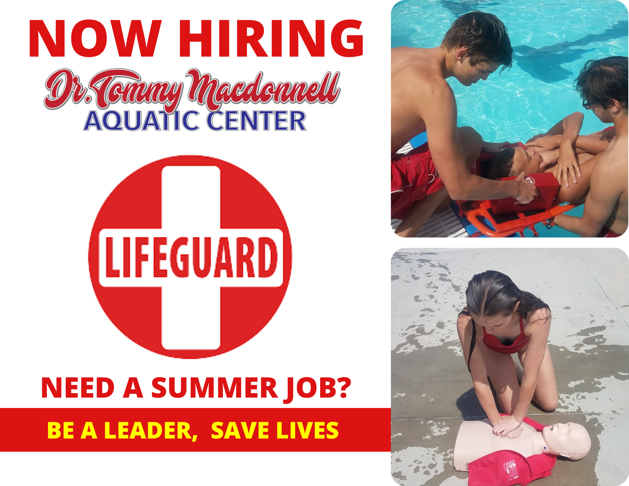 2023 Now Hiring Lifeguards